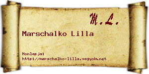 Marschalko Lilla névjegykártya